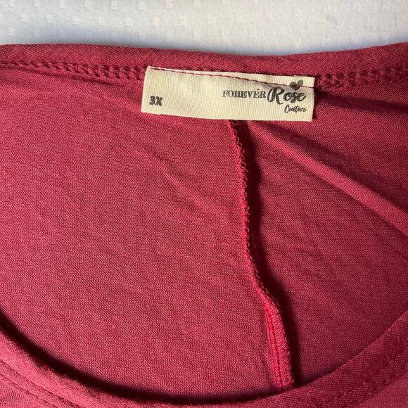 Forever Rose Couture Women Dress size 3X Long Sleeve KneeLength Stretchy Pink - Picture 5 of 8